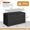 image:imageDevoko 100 Gallon Outdoor Storage Box Waterproof Resin Deck Box for Patio Furniture Lockable Container for Garden Cushions amp Pool Supplies Black 100 GallonBlack