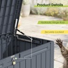 image:imageDevoko 100 Gallon Outdoor Storage Box Waterproof Resin Deck Box for Patio Furniture Lockable Container for Garden Cushions amp Pool Supplies Black 100 GallonGray