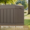 image:imageDevoko 100 Gallon Outdoor Storage Box Waterproof Resin Deck Box for Patio Furniture Lockable Container for Garden Cushions amp Pool Supplies Black 100 GallonLight Brown