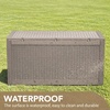 image:imageDevoko 100 Gallon Outdoor Storage Box Waterproof Resin Deck Box for Patio Furniture Lockable Container for Garden Cushions amp Pool Supplies Black 100 GallonLight Brown