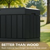 image:imageDevoko 100 Gallon Outdoor Storage Box Waterproof Resin Deck Box for Patio Furniture Lockable Container for Garden Cushions amp Pool Supplies Black 100 GallonBlack