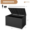 image:imageDevoko 100 Gallon Outdoor Storage Box Waterproof Resin Deck Box for Patio Furniture Lockable Container for Garden Cushions amp Pool Supplies Black 100 GallonBlack