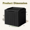 image:imageDevoko 100 Gallon Outdoor Storage Box Waterproof Resin Deck Box for Patio Furniture Lockable Container for Garden Cushions amp Pool Supplies Black 100 GallonBlack