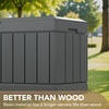 image:imageDevoko 100 Gallon Outdoor Storage Box Waterproof Resin Deck Box for Patio Furniture Lockable Container for Garden Cushions amp Pool Supplies Black 100 GallonGrey