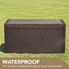 image:imageDevoko 100 Gallon Outdoor Storage Box Waterproof Resin Deck Box for Patio Furniture Lockable Container for Garden Cushions amp Pool Supplies Black 100 GallonBrown