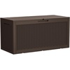 image:imageDevoko 100 Gallon Outdoor Storage Box Waterproof Resin Deck Box for Patio Furniture Lockable Container for Garden Cushions amp Pool Supplies Black 100 GallonBrown