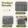 image:imageDevoko 100 Gallon Outdoor Storage Box Waterproof Resin Deck Box for Patio Furniture Lockable Container for Garden Cushions amp Pool Supplies Black 100 GallonGrey