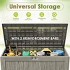 image:imageDevoko 100 Gallon Outdoor Storage Box Waterproof Resin Deck Box for Patio Furniture Lockable Container for Garden Cushions amp Pool Supplies Black 100 GallonLight Brown