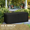 image:imageDevoko 100 Gallon Outdoor Storage Box Waterproof Resin Deck Box for Patio Furniture Lockable Container for Garden Cushions amp Pool Supplies Black 100 GallonBlack