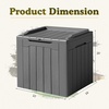 image:imageDevoko 100 Gallon Outdoor Storage Box Waterproof Resin Deck Box for Patio Furniture Lockable Container for Garden Cushions amp Pool Supplies Black 100 GallonGrey
