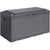 image:imageDevoko 100 Gallon Outdoor Storage Box Waterproof Resin Deck Box for Patio Furniture Lockable Container for Garden Cushions amp Pool Supplies Black 100 GallonGrey