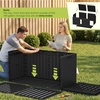 image:imageDevoko 100 Gallon Outdoor Storage Box Waterproof Resin Deck Box for Patio Furniture Lockable Container for Garden Cushions amp Pool Supplies Black 100 GallonBlack