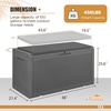 image:imageDevoko 100 Gallon Outdoor Storage Box Waterproof Resin Deck Box for Patio Furniture Lockable Container for Garden Cushions amp Pool Supplies Black 100 GallonGrey