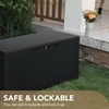 image:imageDevoko 100 Gallon Outdoor Storage Box Waterproof Resin Deck Box for Patio Furniture Lockable Container for Garden Cushions amp Pool Supplies Black 100 GallonBlack