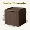 image:imageDevoko 100 Gallon Outdoor Storage Box Waterproof Resin Deck Box for Patio Furniture Lockable Container for Garden Cushions amp Pool Supplies Black 100 GallonBrown