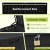 image:imageDevoko 100 Gallon Outdoor Storage Box Waterproof Resin Deck Box for Patio Furniture Lockable Container for Garden Cushions amp Pool Supplies Black 100 GallonBlack