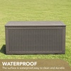 image:imageDevoko 100 Gallon Outdoor Storage Box Waterproof Resin Deck Box for Patio Furniture Lockable Container for Garden Cushions amp Pool Supplies Black 100 GallonLight Brown