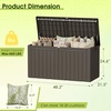 image:imageDevoko 100 Gallon Outdoor Storage Box Waterproof Resin Deck Box for Patio Furniture Lockable Container for Garden Cushions amp Pool Supplies Black 100 GallonBrown