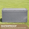 image:imageDevoko 100 Gallon Outdoor Storage Box Waterproof Resin Deck Box for Patio Furniture Lockable Container for Garden Cushions amp Pool Supplies Black 100 GallonGray