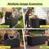 image:imageDevoko 29 Gallon Waterproof Outdoor Storage Box Resin Deck Box Lockable and UV Resistant for Patio Furniture Garden Tools Black 29 GallonBlack