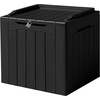 image:imageDevoko 29 Gallon Waterproof Outdoor Storage Box Resin Deck Box Lockable and UV Resistant for Patio Furniture Garden Tools Black 29 GallonBlack