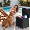image:imageDevoko 29 Gallon Waterproof Outdoor Storage Box Resin Deck Box Lockable and UV Resistant for Patio Furniture Garden Tools Black 29 GallonBlack