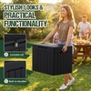 image:imageDevoko 29 Gallon Waterproof Outdoor Storage Box Resin Deck Box Lockable and UV Resistant for Patio Furniture Garden Tools Black 29 GallonBlack