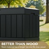 image:imageDevoko 29 Gallon Waterproof Outdoor Storage Box Resin Deck Box Lockable and UV Resistant for Patio Furniture Garden Tools Black 29 GallonBlack