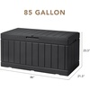 image:imageDevoko 29 Gallon Waterproof Outdoor Storage Box Resin Deck Box Lockable and UV Resistant for Patio Furniture Garden Tools Black 29 GallonBlack