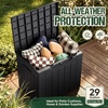 image:imageDevoko 29 Gallon Waterproof Outdoor Storage Box Resin Deck Box Lockable and UV Resistant for Patio Furniture Garden Tools Black 29 GallonBlack