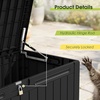 image:imageDevoko 29 Gallon Waterproof Outdoor Storage Box Resin Deck Box Lockable and UV Resistant for Patio Furniture Garden Tools Black 29 GallonBlack
