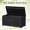 image:imageDevoko 29 Gallon Waterproof Outdoor Storage Box Resin Deck Box Lockable and UV Resistant for Patio Furniture Garden Tools Black 29 GallonBlack