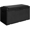 image:imageDevoko 29 Gallon Waterproof Outdoor Storage Box Resin Deck Box Lockable and UV Resistant for Patio Furniture Garden Tools Black 29 GallonBlack