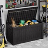 image:imageDevoko 29 Gallon Waterproof Outdoor Storage Box Resin Deck Box Lockable and UV Resistant for Patio Furniture Garden Tools Black 29 GallonBlack