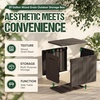image:imageDevoko 29 Gallon Waterproof Outdoor Storage Box Resin Deck Box Lockable and UV Resistant for Patio Furniture Garden Tools Black 29 GallonBrown