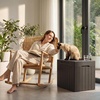 image:imageDevoko 29 Gallon Waterproof Outdoor Storage Box Resin Deck Box Lockable and UV Resistant for Patio Furniture Garden Tools Black 29 GallonBrown