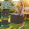 image:imageDevoko 29 Gallon Waterproof Outdoor Storage Box Resin Deck Box Lockable and UV Resistant for Patio Furniture Garden Tools Black 29 GallonBrown