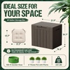 image:imageDevoko 29 Gallon Waterproof Outdoor Storage Box Resin Deck Box Lockable and UV Resistant for Patio Furniture Garden Tools Black 29 GallonBrown