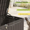 image:imageDevoko 29 Gallon Waterproof Outdoor Storage Box Resin Deck Box Lockable and UV Resistant for Patio Furniture Garden Tools Black 29 GallonBrown