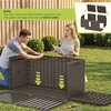image:imageDevoko 29 Gallon Waterproof Outdoor Storage Box Resin Deck Box Lockable and UV Resistant for Patio Furniture Garden Tools Black 29 GallonBrown