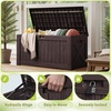 image:imageDevoko 29 Gallon Waterproof Outdoor Storage Box Resin Deck Box Lockable and UV Resistant for Patio Furniture Garden Tools Black 29 GallonBrown