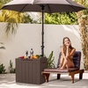 image:imageDevoko 29 Gallon Waterproof Outdoor Storage Box Resin Deck Box Lockable and UV Resistant for Patio Furniture Garden Tools Black 29 GallonBrown