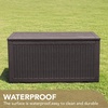 image:imageDevoko 29 Gallon Waterproof Outdoor Storage Box Resin Deck Box Lockable and UV Resistant for Patio Furniture Garden Tools Black 29 GallonDark Brown