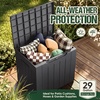 image:imageDevoko 29 Gallon Waterproof Outdoor Storage Box Resin Deck Box Lockable and UV Resistant for Patio Furniture Garden Tools Black 29 GallonGray