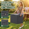 image:imageDevoko 29 Gallon Waterproof Outdoor Storage Box Resin Deck Box Lockable and UV Resistant for Patio Furniture Garden Tools Black 29 GallonGray