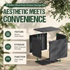 image:imageDevoko 29 Gallon Waterproof Outdoor Storage Box Resin Deck Box Lockable and UV Resistant for Patio Furniture Garden Tools Black 29 GallonGray