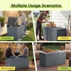 image:imageDevoko 29 Gallon Waterproof Outdoor Storage Box Resin Deck Box Lockable and UV Resistant for Patio Furniture Garden Tools Black 29 GallonGray
