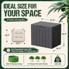 image:imageDevoko 29 Gallon Waterproof Outdoor Storage Box Resin Deck Box Lockable and UV Resistant for Patio Furniture Garden Tools Black 29 GallonGray