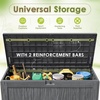 image:imageDevoko 29 Gallon Waterproof Outdoor Storage Box Resin Deck Box Lockable and UV Resistant for Patio Furniture Garden Tools Black 29 GallonGray