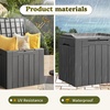 image:imageDevoko 29 Gallon Waterproof Outdoor Storage Box Resin Deck Box Lockable and UV Resistant for Patio Furniture Garden Tools Black 29 GallonGrey